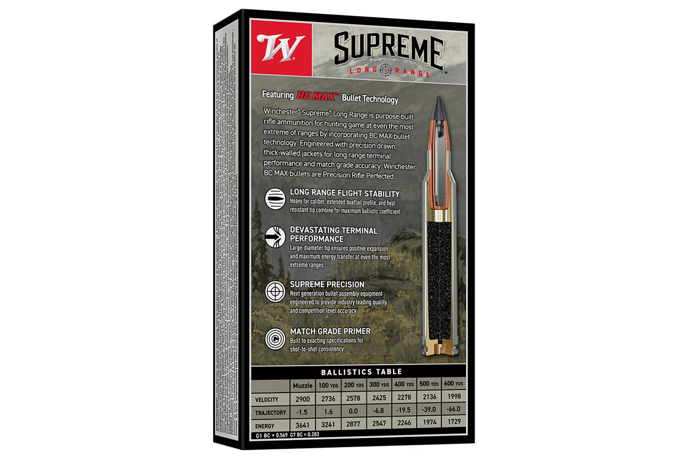 WINCHESTER AMMO 300 Win Mag 195 gr BC Max Supreme Long Range 20/Box